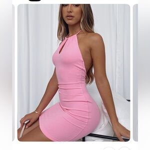 White fox Boutique Artist Muse Dress Candy Pink